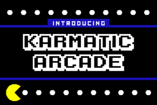 Karmatic Arcade: Retro 8-Bit Font for Creative Projects