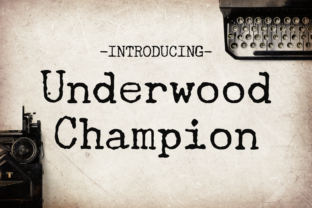 Underwood Champion Vintage Typewriter Display Font